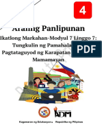 AP4 - Q3 - Mod7 - Tungkulin NG Pamahalaan Sa Pagtataguyod NG Karapatan NG Bawat Mamamayan - ReducedSLMs - v5