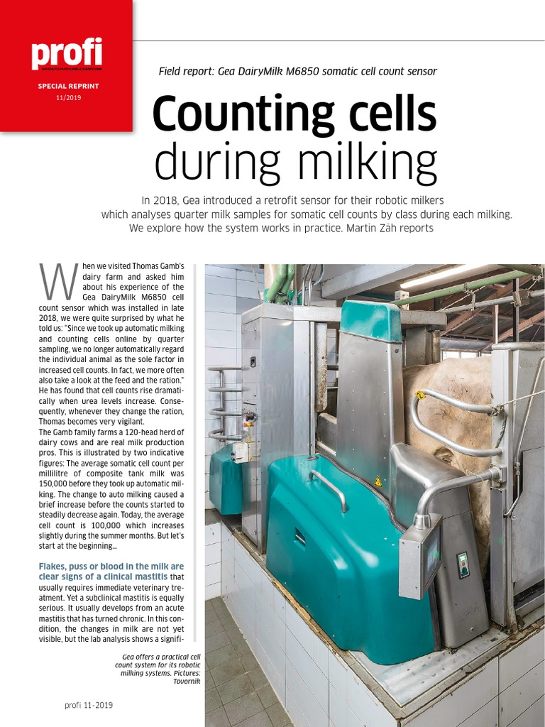Gea DairyMilk M6850 Cell Count Sensor | PDF | Dairy | Livestock
