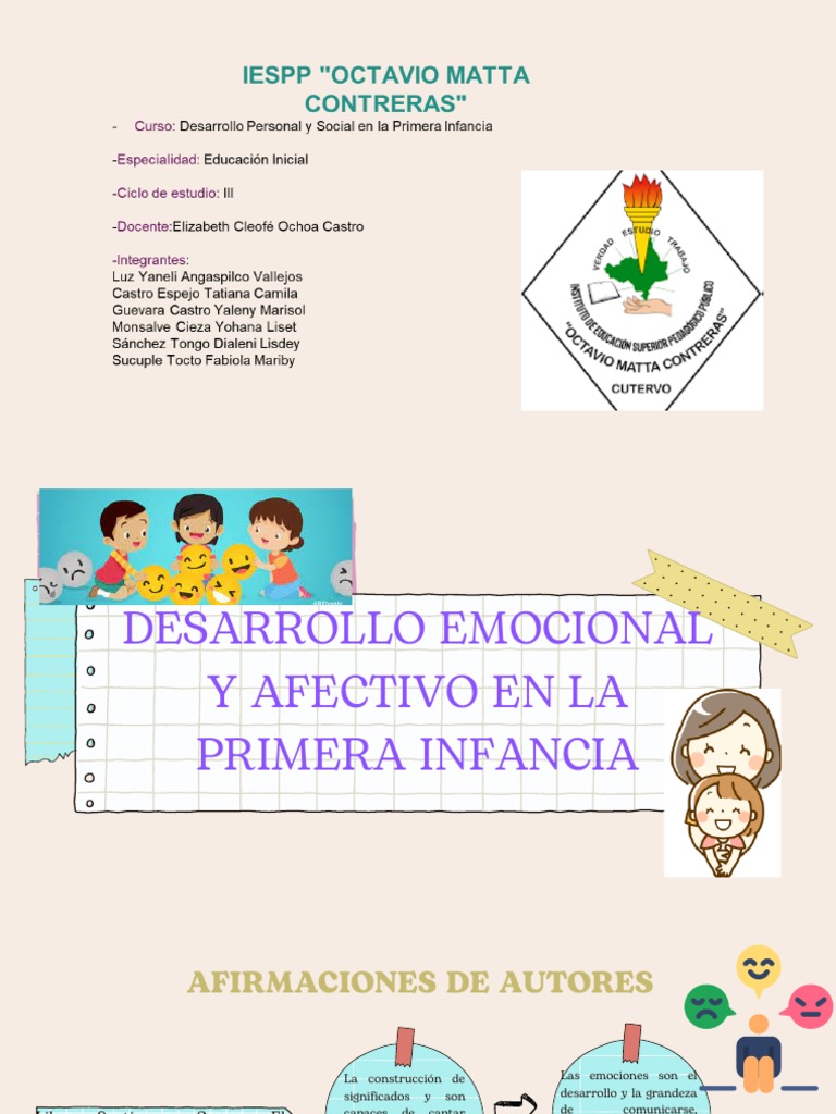 Desarrollo Emocional en la Infancia | PDF | Las emociones | Infancia