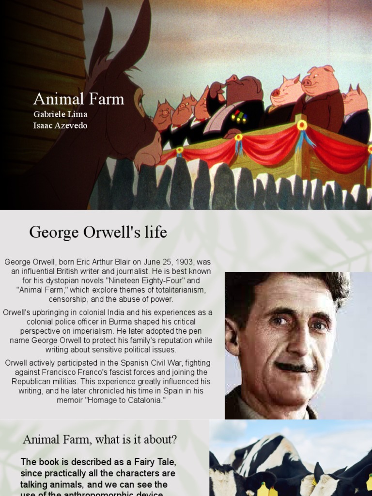 Animal Farm - Slide Presentation | PDF | George Orwell | Political Theories
