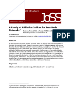 A Family of Affiliation Indices For Two-Mode Networks