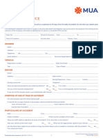 Mua Motor Vehicle Editable Claim Form April 2020