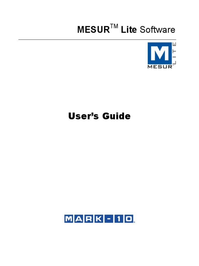 MESUR Lite User's Guide | PDF | Microsoft Windows | Software Development