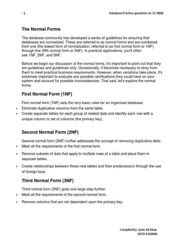 Normal forms pdf databases table database 