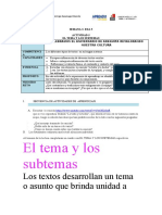 2do-Eda5 Act5 El Tema y Los Subtemas