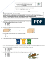 Metemáticas 5° Prueba Valorativa Iip