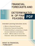 Financial Forecasts and Determination of Financial Feasibility BTLED STUD
