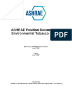 ASHRAE Position Document On Environmental Tobacco Smoke