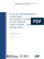 Plan de Ordenamiento Territorial Del Borde Costero Sobre El Rio Parana Santa Elena Diamante Entre Rios Abril 2015