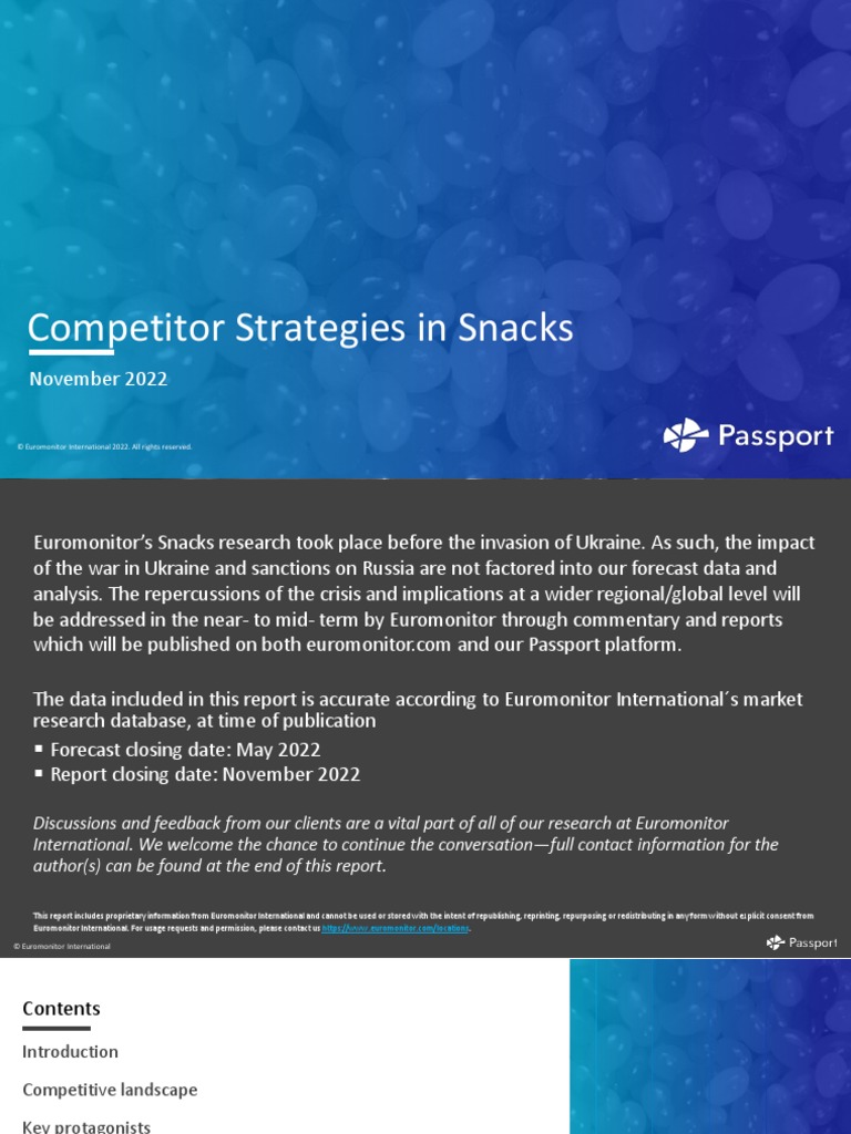 Competitor Strategies in Snacks | PDF | Cost Of Living | Mondelez ...