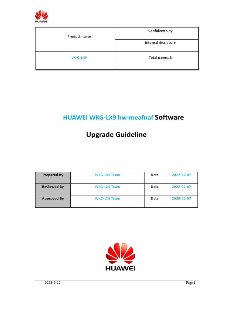 HUAWEI WKG-LX9 Hw-Meafnaf Software Upgrade Guideline - R3 | PDF ...