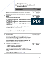 Syarat Pendaftaran PPDS Dan Sub Spesialis Periode Januari 2023