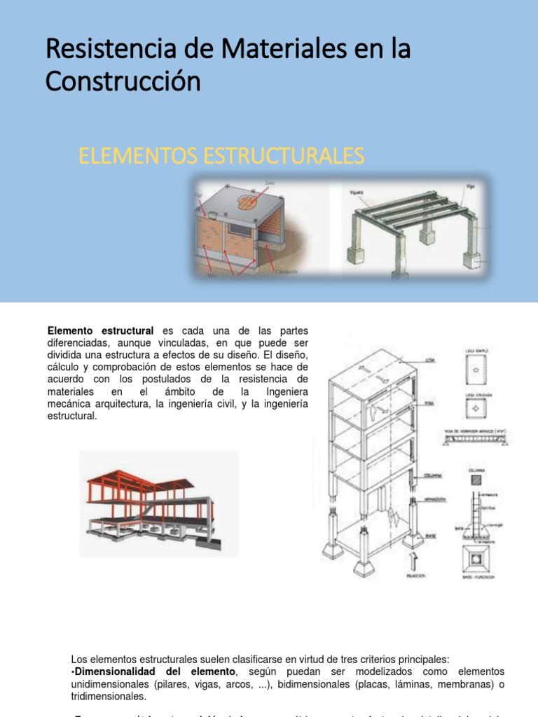 Elementos Estructurales en Construcción | PDF | Resistencia de ...