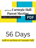 2023 Carnegie Hall Parent Meeting #2