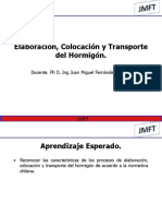 Elaboración, Colocación y Transporte Del Hormigón