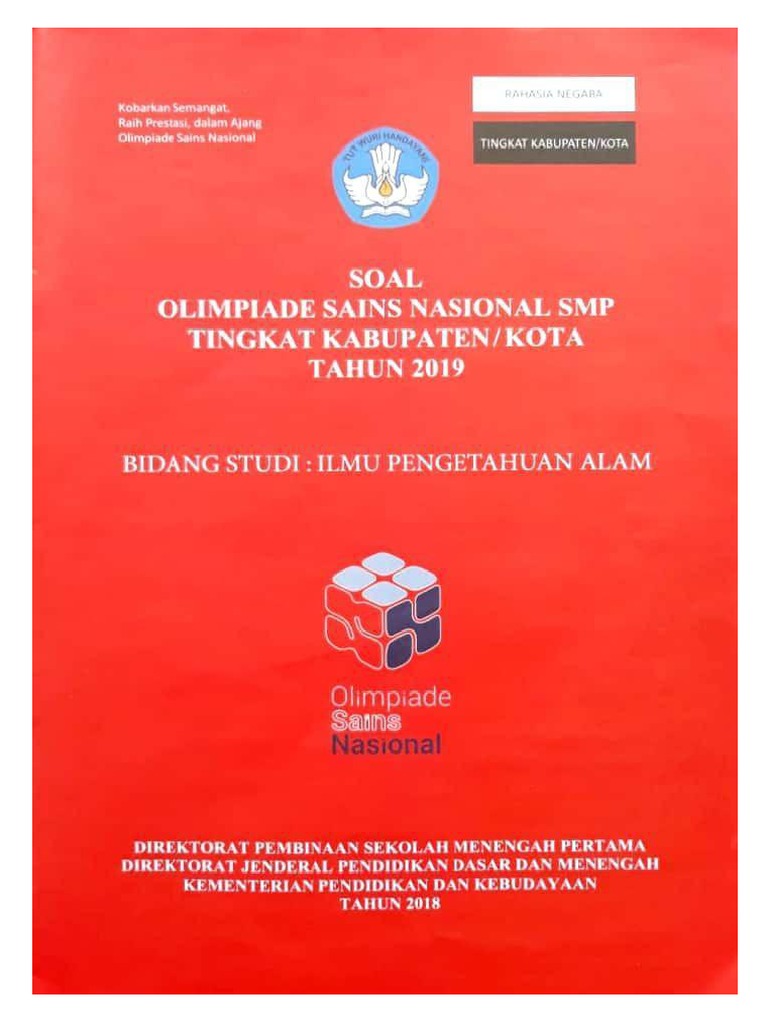 IPA OSN-K SMP 2019 - Soal (WWW - Defantri.com) | PDF