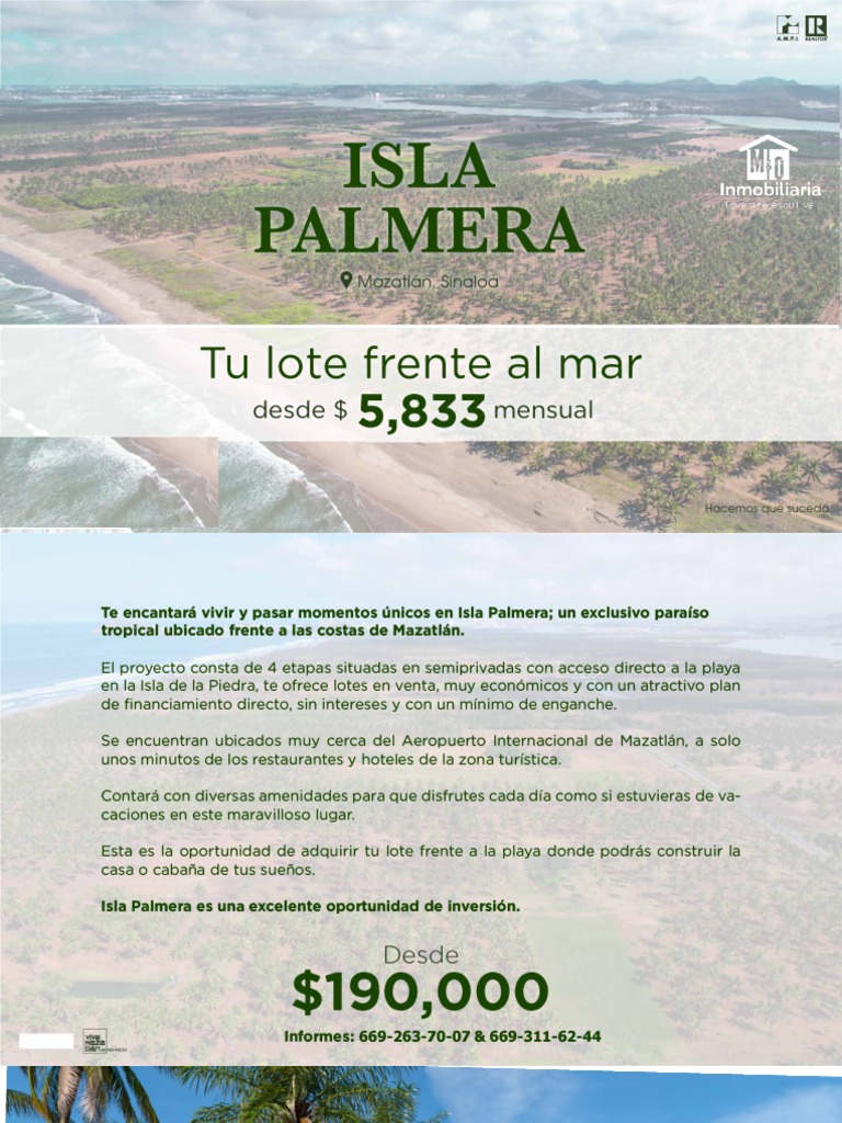 Lotes en Isla Palmera, Mazatlán | PDF