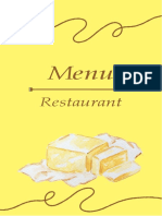 Pretend Restaurant Menu 146442