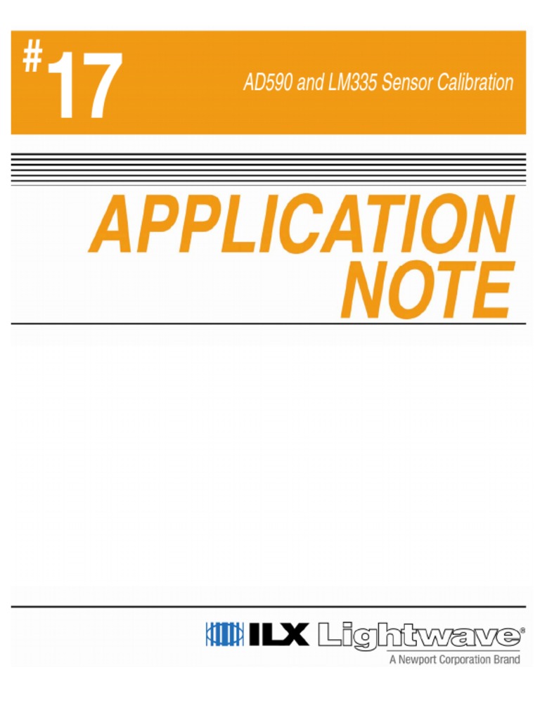 AN17 AD590 and LM335 Sensor Calibration | PDF | Calibration | Laser