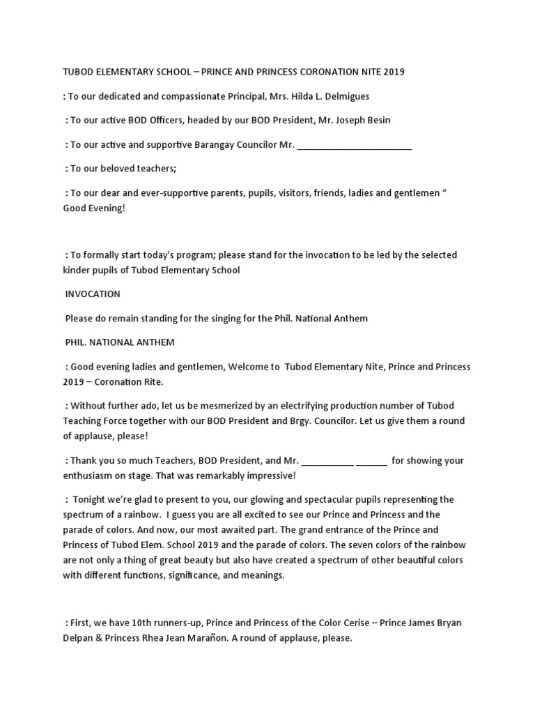 TUBOD ELEMENTARY SCHOOL Nite Script | PDF | Qualia | Artistic Techniques