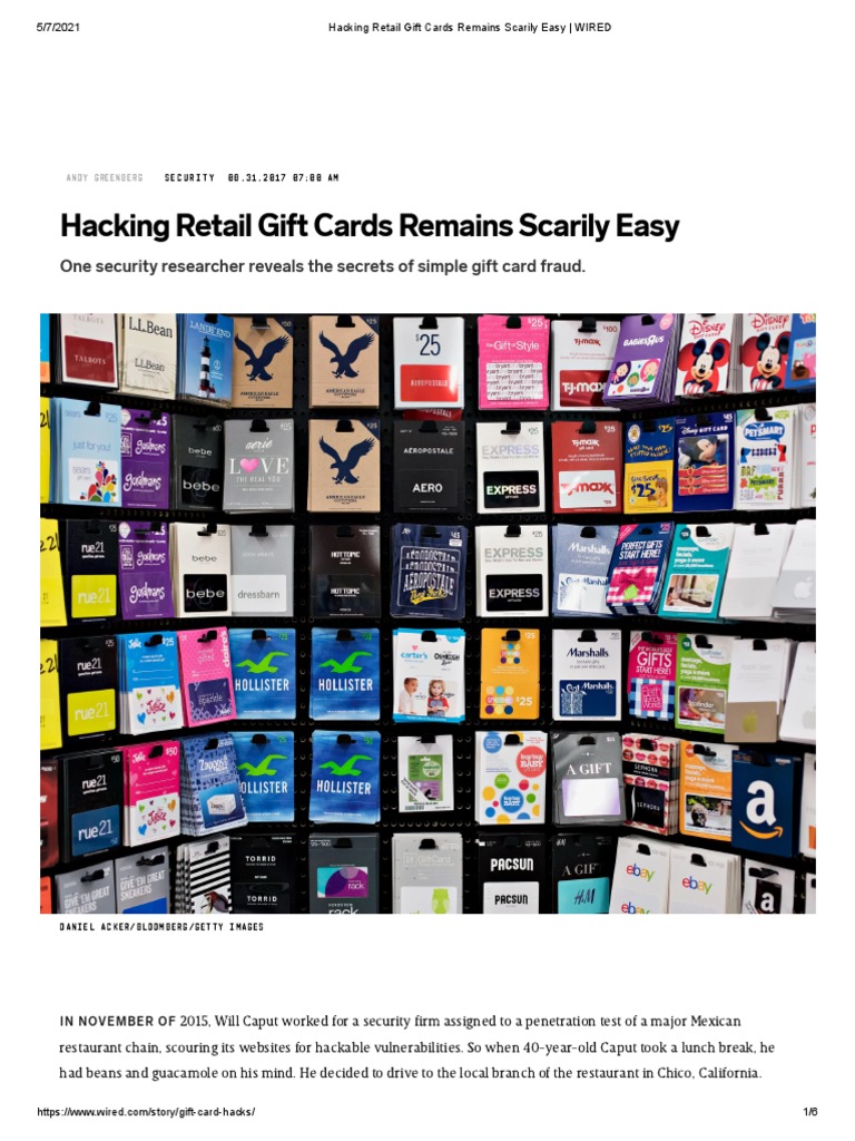 Hacking Retail Gift Cards Remains Scarily Easy WIRED Download Free