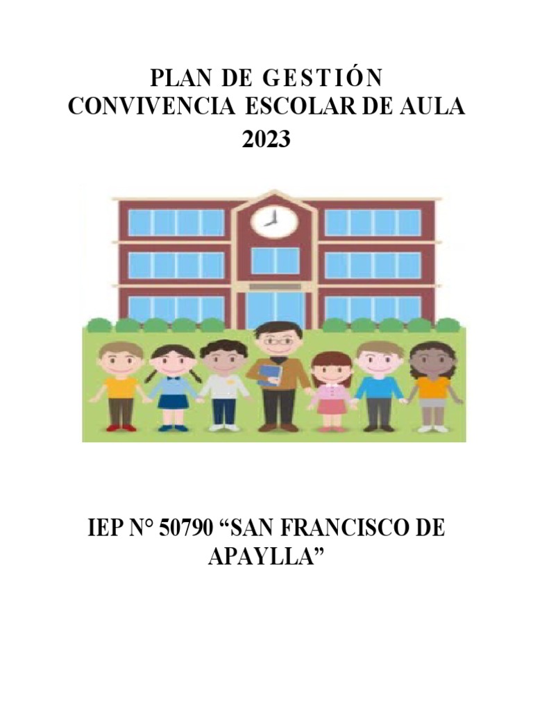 Plan de Gestión de Convivencia Escolar 2023 | PDF | Maestros | Aprendizaje