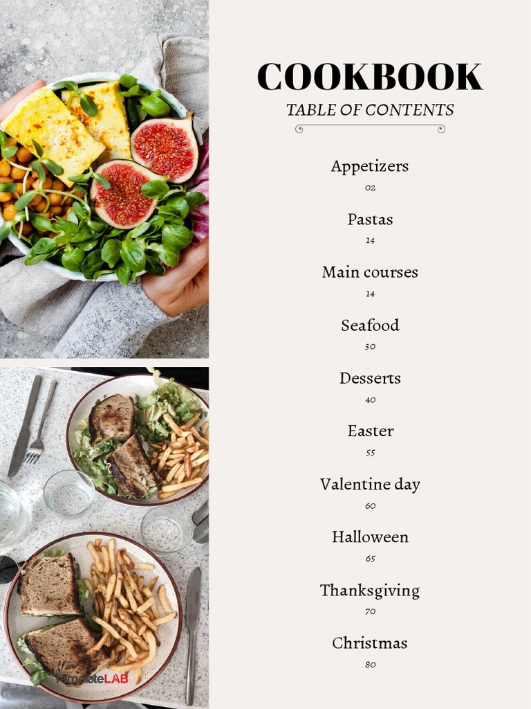 Cookbook Table of Contents Overview | PDF