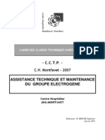 Maintenance Groupe Electrogene CCTP Chmontfavet