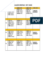 Horário Das Avaliações - 4º Bim - Manhã - Uepv