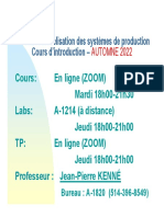 SYS829 Cours 1A A2022