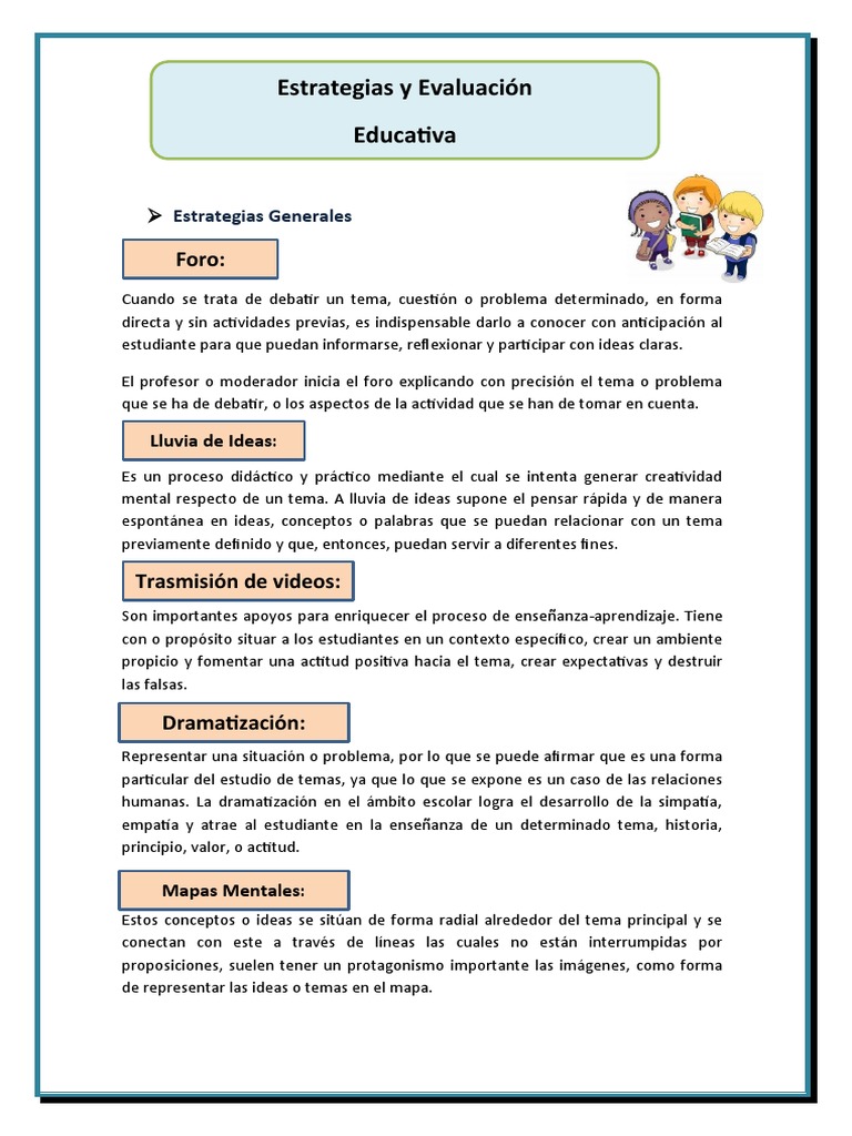 Estrategias y Evaluación Educativa | PDF | Evaluación | Aprendizaje