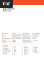 Export World Price List 2019