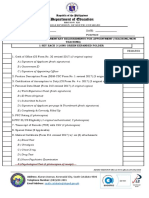 Checklist of CSC Documentary Requirements For