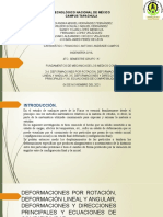 3.4. Deformaciones Por Rotación, Deformación Lineal y Angular, 3.5. Deformaciones y Direcciones Principales y 3.6. Ecuaciones de Compatibilidad.