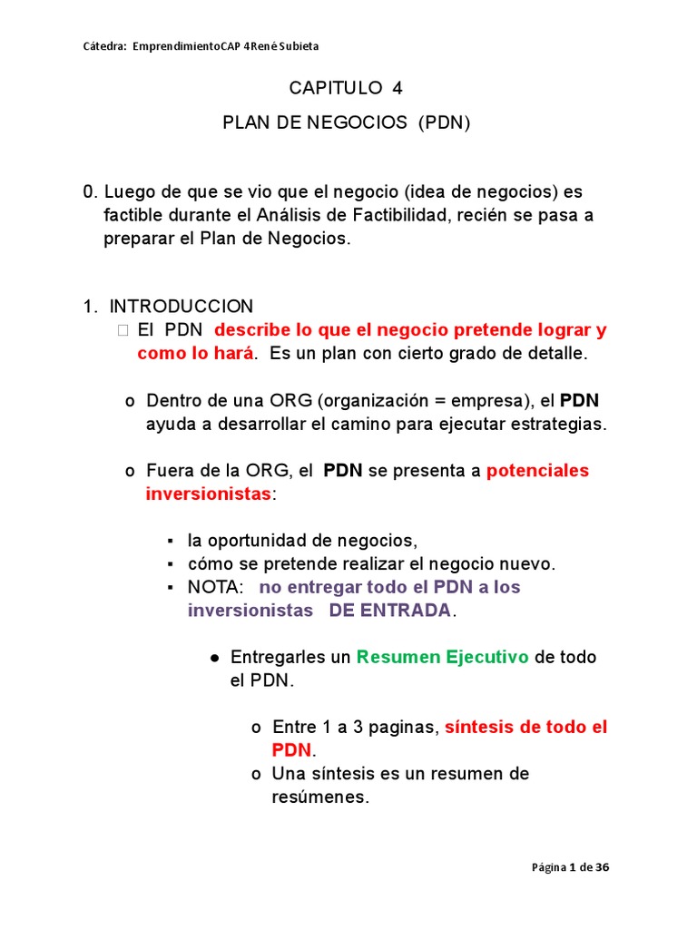 Guía para Elaborar un Plan de Negocios | PDF | Marketing | Producto ...