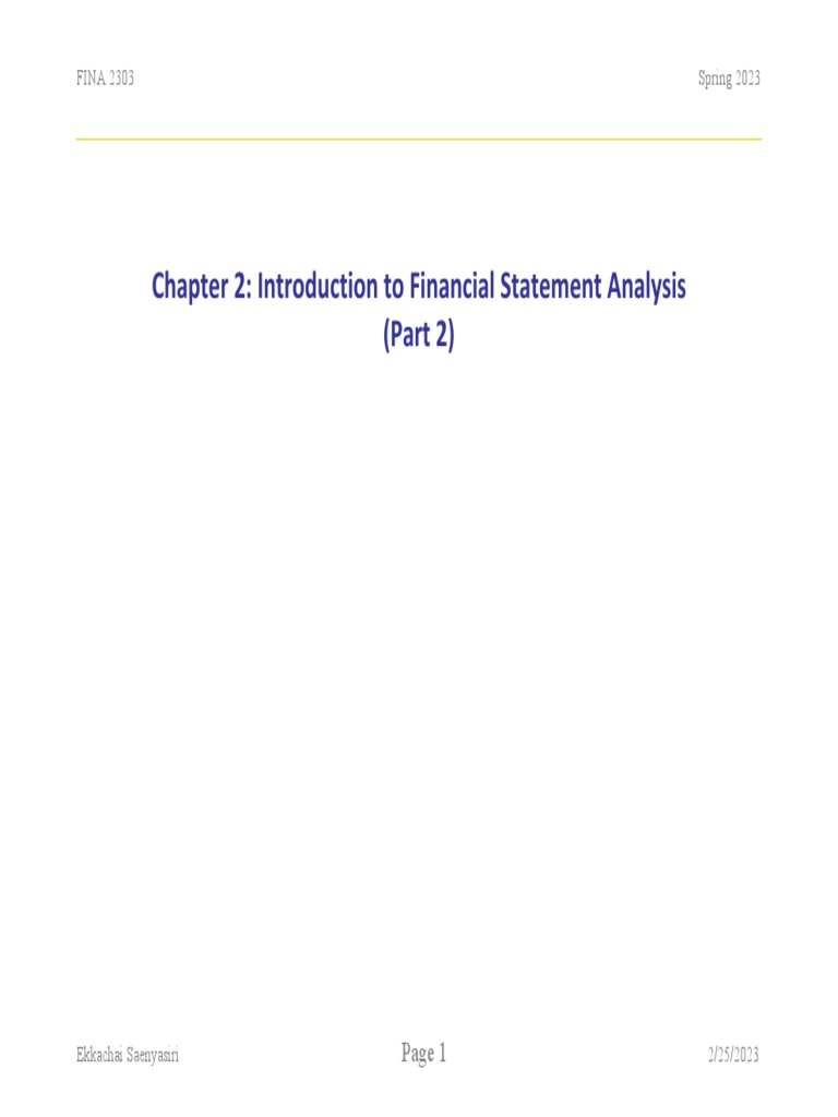 Financial Statement Analysis Guide | PDF | Return On Equity | Equity ...