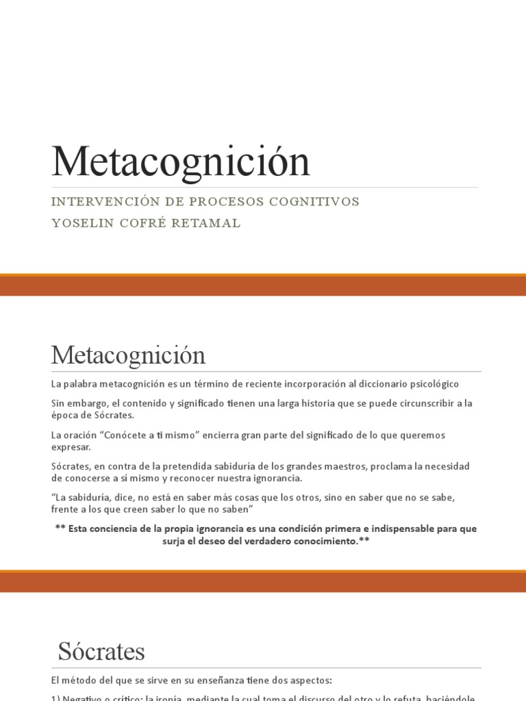 Metacognición | PDF | Aprendizaje | Teoria de la mente