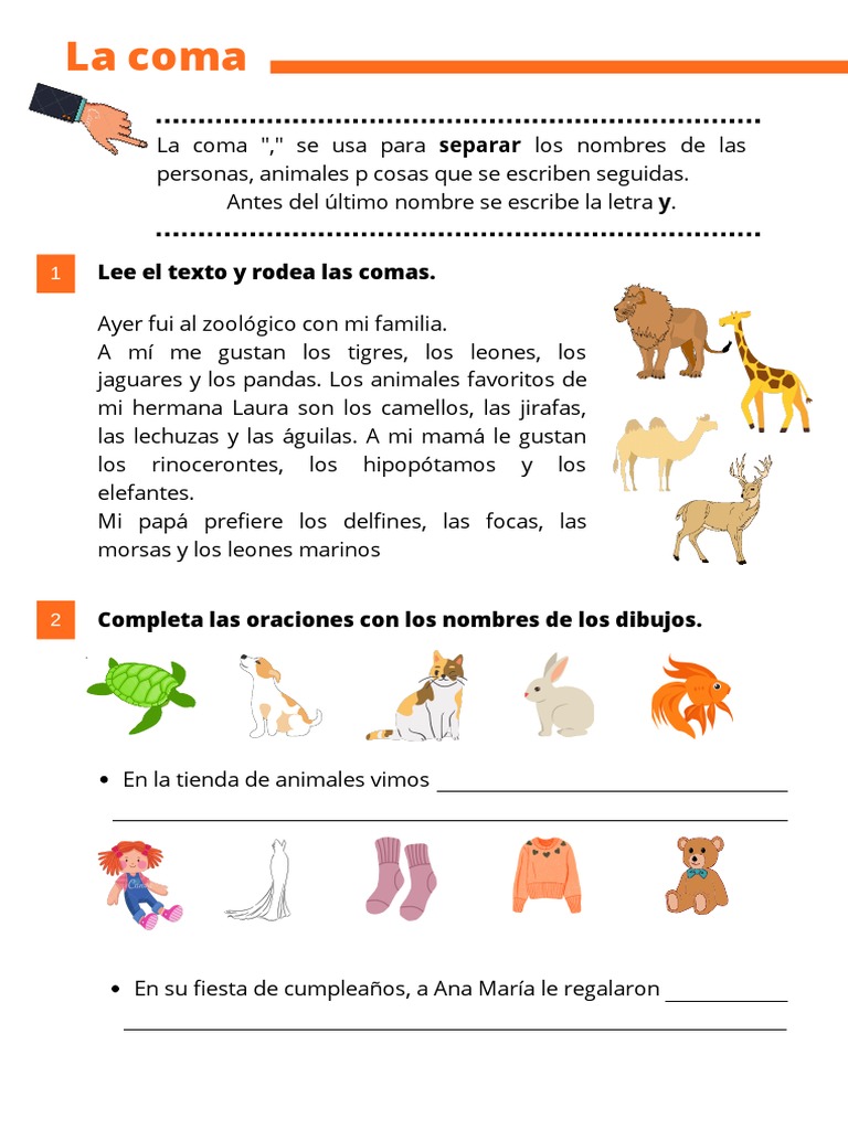 Textos cortos con comas para niños | PDF | Ficción general