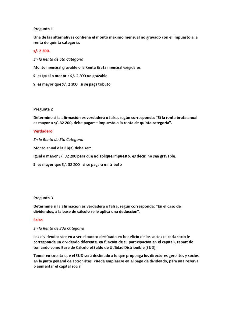 DT2 Parcial - Explicado | PDF | Impuesto sobre la renta | Dividendo