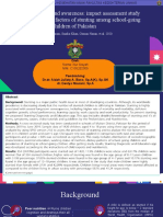 Stunting Diagnostic and Awareness Impact Assessment Study of Sociodemographic Factors of Stunting Among School-Going Children of Pakistan