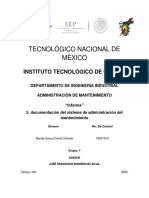 Informe - Documentación Del Sistema de Administración Del Mantenimiento-1