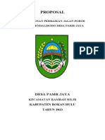Proposal Perbaikan Jalan Poros Dusun Tegal Rejo