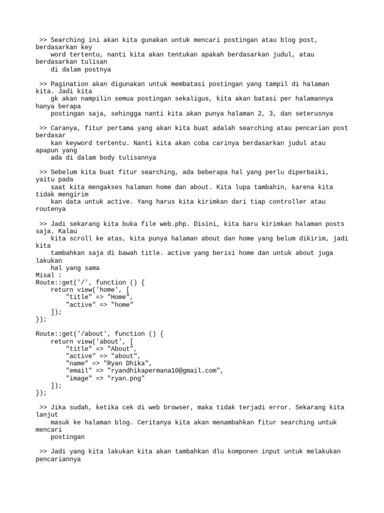 Tutorial Laravel 8 pt.12 Searching & Pagination PDF