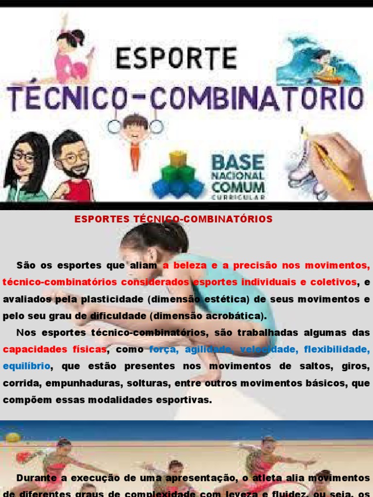 Esportes Técnico-Combinatórios: Definição e Exemplos | PDF | Ginástica ...