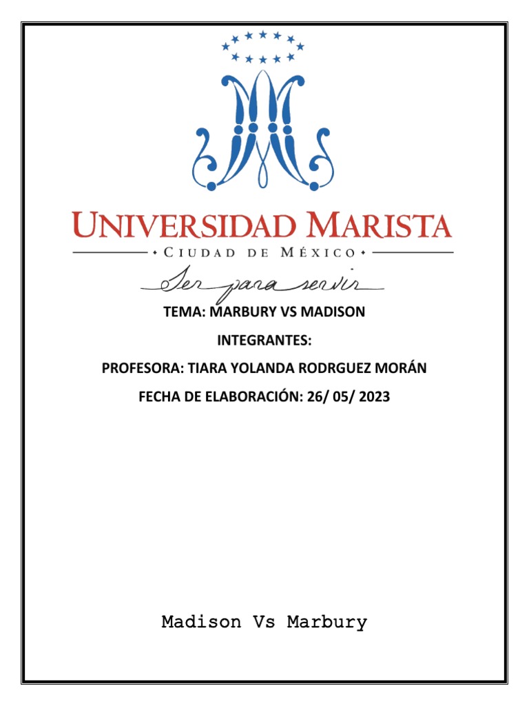 Marbury vs Madison: Revisión Judicial | PDF | John Adams | Revisión ...