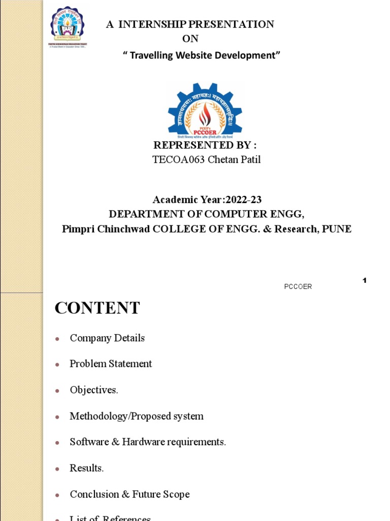 Travel Website Development Internship | PDF | Mobile App | Websites