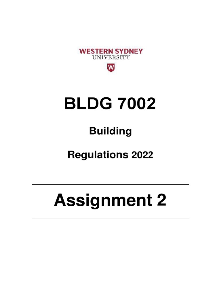 Assigment 2 Building Regulations 2022 PDF Building Insulation
