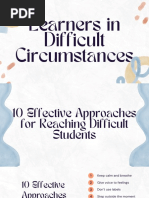 Learners in Difficult Circumstances