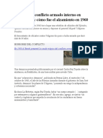 Historia Del Conflicto Armado Interno en Guatemala y Cómo Fue El Alzamiento en 1960