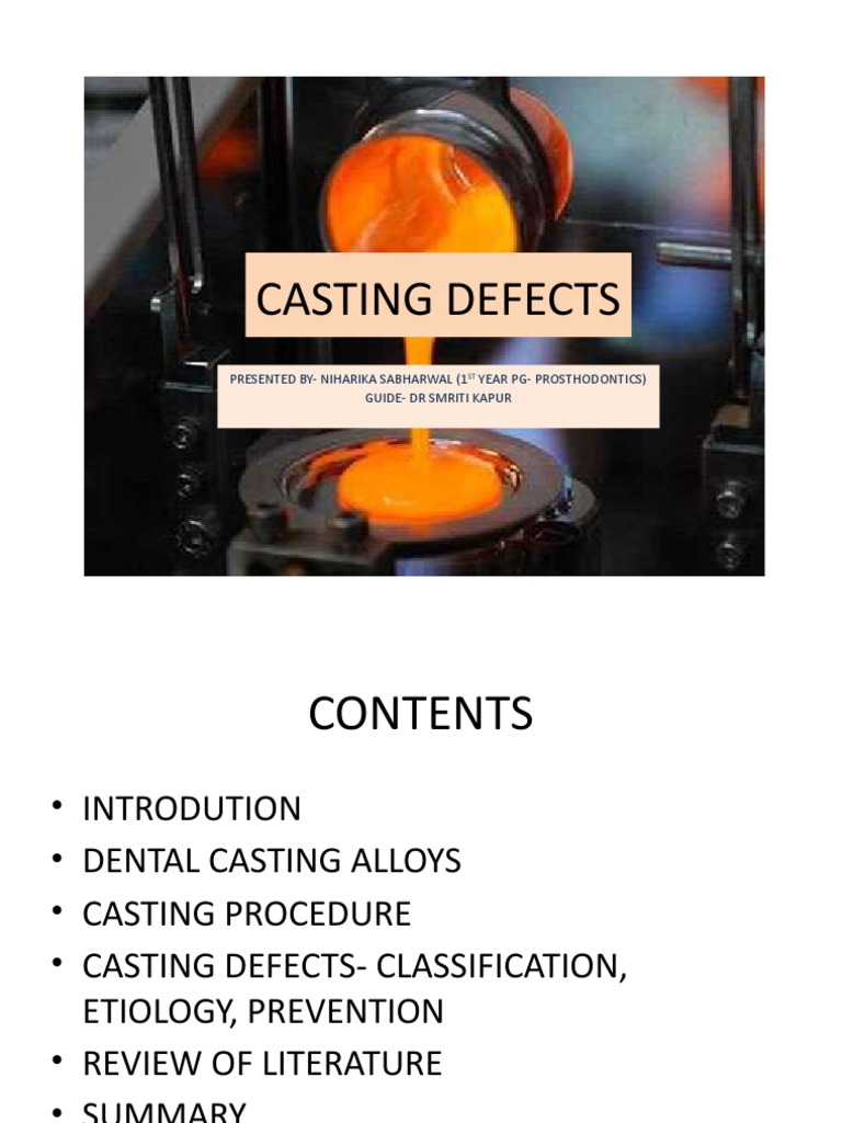 Casting Defects PDF Casting (Metalworking) Casting